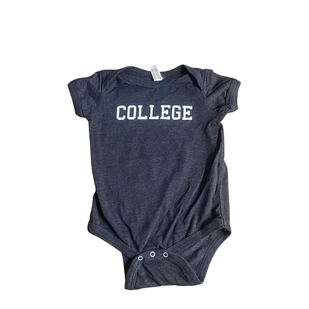 Boutique gray‎ short sleeve COLLEGE baby one piece boysuit SIZE 12M
